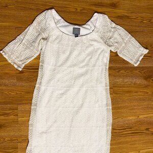 rabbit rabbit rabbit designs women's juniors white lacy dress size 4 small